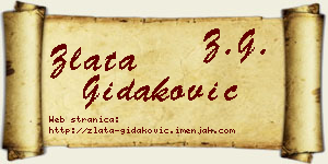 Zlata Gidaković vizit kartica